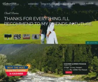 Kashmirhills.com(Kashmir Tour Packages) Screenshot