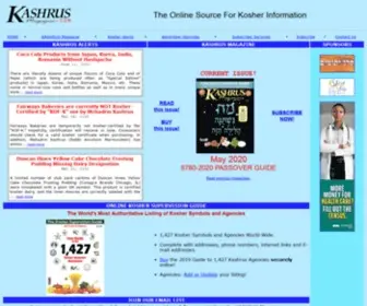 Kashrusmagazine.com(Kashrus Magazine Online) Screenshot