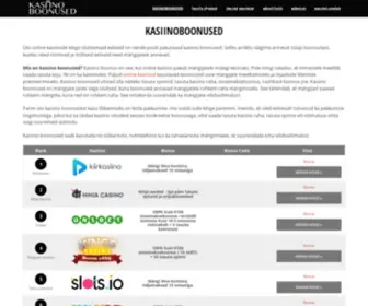 Kasiinoboonused.com(Parimad Kasiino Boonused ja Pakkumised) Screenshot