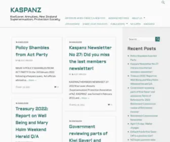 Kaspanz.com(KiwiSaver, Annuities, New Zealand Superannuation, Protection Society) Screenshot