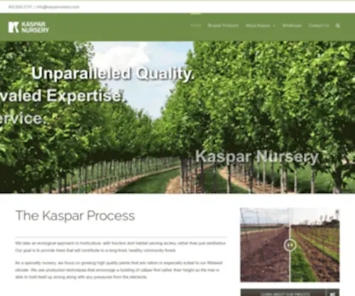 Kaspartreefarms.com(Trusted Wholesale Nursery) Screenshot