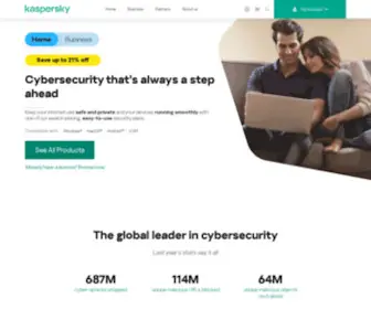 Kaspersky.co.in(Kaspersky Cyber Security Solutions for Home and Business) Screenshot