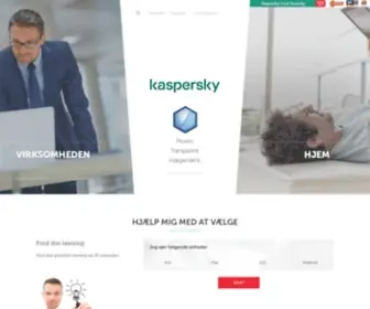 Kaspersky.dk(Antivirusbeskyttelse og internetsikkerhedssoftware) Screenshot
