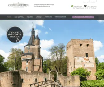 Kasteelfeesten.nl(Unieke locaties voor bruiloft of bedrijfsevenement) Screenshot
