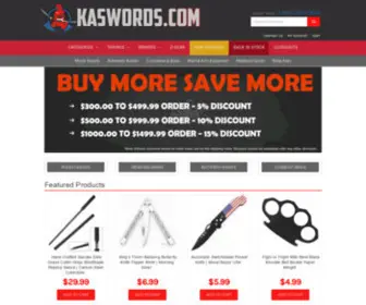 Kaswords.com(Wholesale Swords) Screenshot