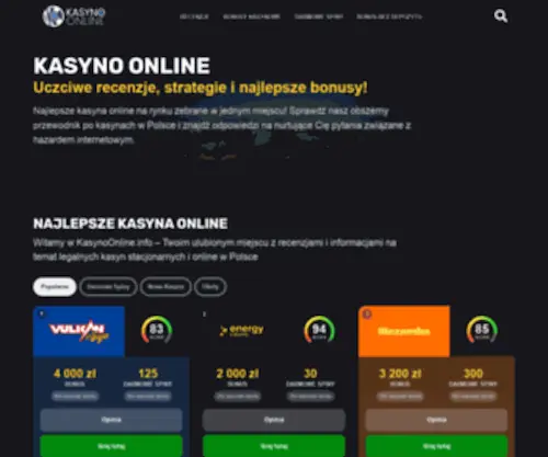 Kasynoonline.info(Kasyno OnlineNajlepsze kasyna w Polsce) Screenshot