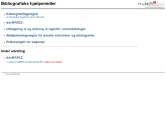 Kat-Format.dk(Katalogiseringsregler og danMARC2) Screenshot