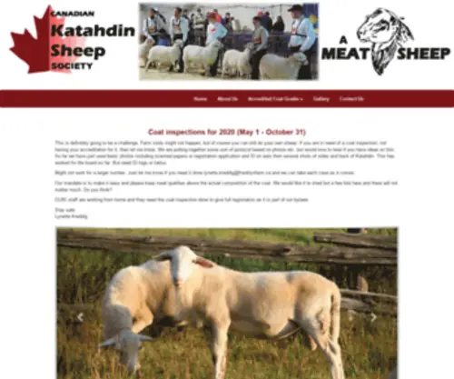 Katahdinsheep.com(Canadian Katahdin Sheep Society) Screenshot