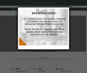 Katanaproject.eu(KATANA supports European SMEs and start) Screenshot