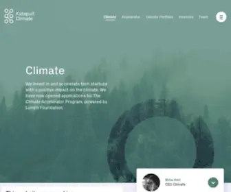 Katapultclimate.com(Climate accelerator program) Screenshot