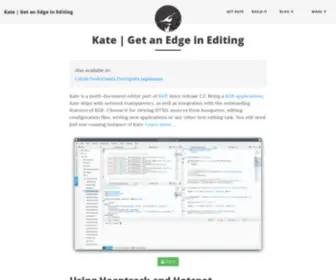 Kate-Editor.org(Get an Edge in Editing) Screenshot