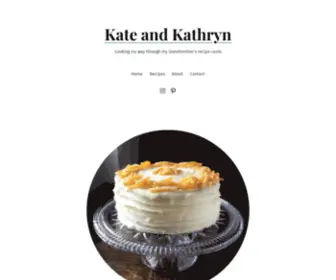 Kateandkathrynrecipes.com(Cooking my way through my Grandmother's recipe cards) Screenshot