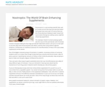 Kateheadley.net(Nootropic Supplement Stacks For Focus & Mental Health) Screenshot
