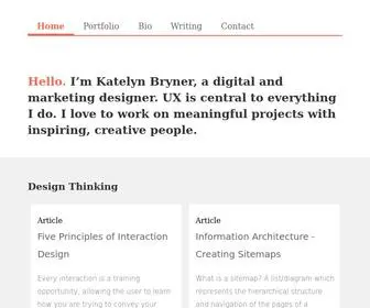 Katelynbryner.com(Katelyn Bryner Portfolio) Screenshot