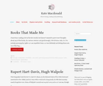 KatemaCDonald.net(About writing) Screenshot