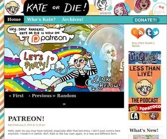 Kateordiecomics.com(Kate or Die) Screenshot
