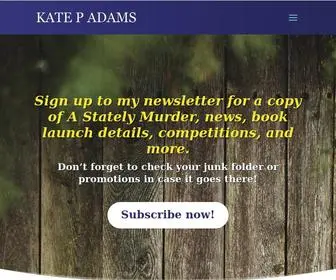 Katepadams.com(Cozy Mystery Author) Screenshot