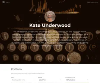 Kateunderwoodwriter.com(Kate Underwood) Screenshot