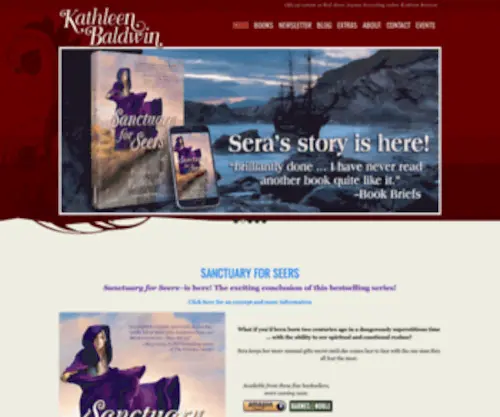 Kathleenbaldwin.com(Wall Street Journal bestselling author Kathleen Baldwin's Official Website) Screenshot