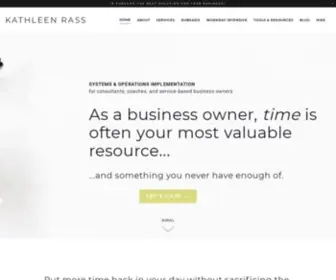 Kathleenrass.com(Systems & Operations Management for service) Screenshot