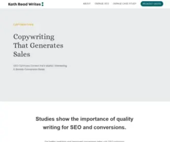 Kathreadwrites.com(Copywriting That Generates Sales) Screenshot