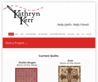 Kathrynkerr.com(Quilt Design and Textile Art) Screenshot