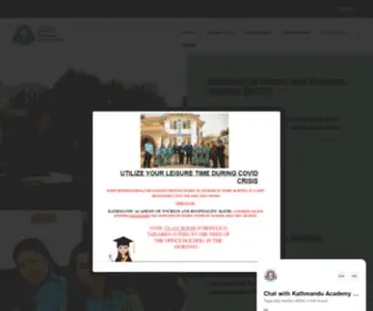 Kathtourism.edu.np(Kathmandu Academy of Tourism and Hospitality) Screenshot