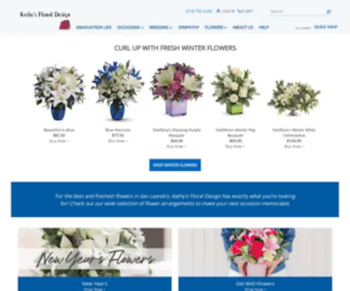 Kathysfloral.com(San Leandro Florist) Screenshot