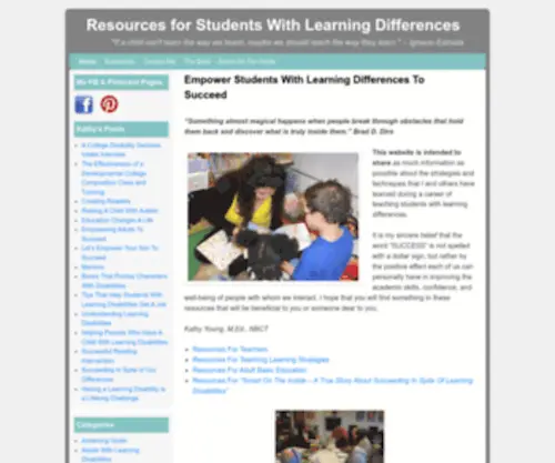 Kathyyoung.me(Empower Students With Learning Differences To Succeed) Screenshot