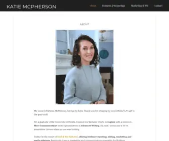 KatiemcPhersonwrites.com(Writer, editor, marketer) Screenshot