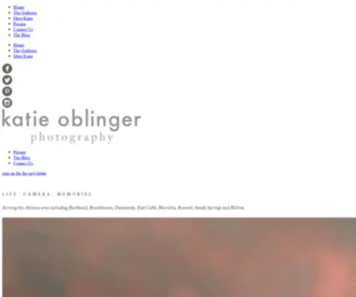 Katieoblinger.com(Atlanta Area Child and Family Photographer) Screenshot