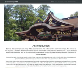 Katorishintoryu-USA.org(Katori shinto ryu) Screenshot