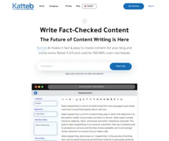 Katteb.com(Best AI Writer) Screenshot