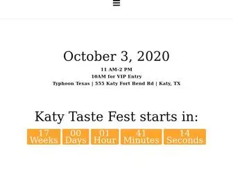 Katytastefest.com(Katy Taste Fest) Screenshot