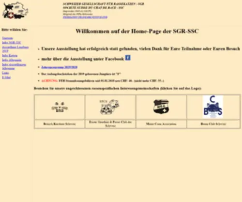 Katzenclub.ch(Katzenvereins Webseite) Screenshot