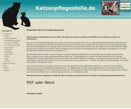Katzenpflegestelle.de(Start) Screenshot