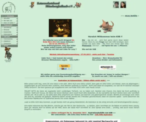 Katzenschutzbund.de(Katzenschutzbund Moenchengladbach e.V) Screenshot