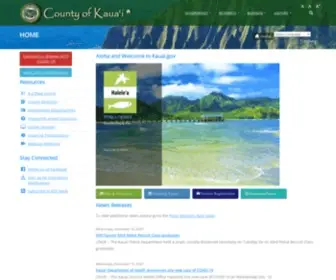 Kauai.gov(Official website for the government of the County of Kauai) Screenshot