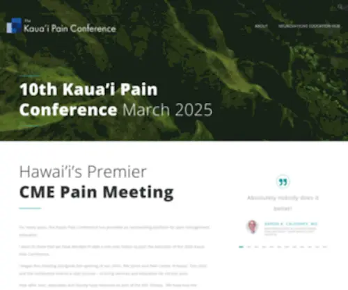 Kauaipainconference.com(Kauai Pain Conference) Screenshot