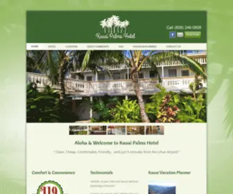 Kauaipalmshotel.com(Kauai Palms Hotel) Screenshot