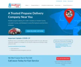 Kauffmangas.com(Propane Delivery & Residential Propane Service in PA & DE) Screenshot