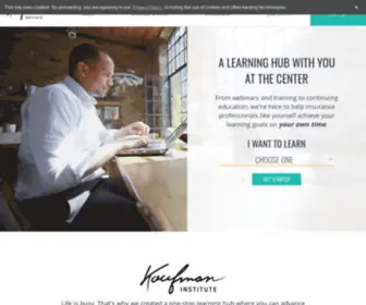 Kaufmaninstitute.com(Insurance Training) Screenshot