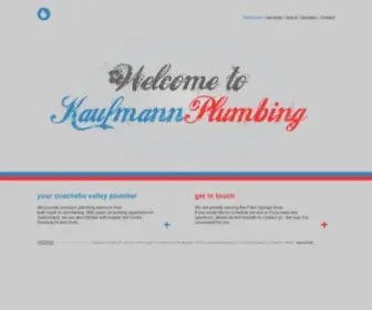 Kaufmannplumbing.com(Kaufmann Plumbing I Welcome) Screenshot