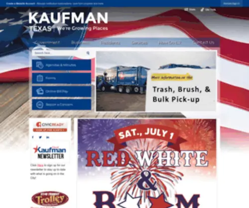 Kaufmantx.org(Kaufman, TX) Screenshot