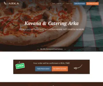 Kavana-Arka.hr(Naručite Online za Preuzimanje / Dostava ili Rezervacija Stola. Ovdje u Kavana & Catering Arka) Screenshot