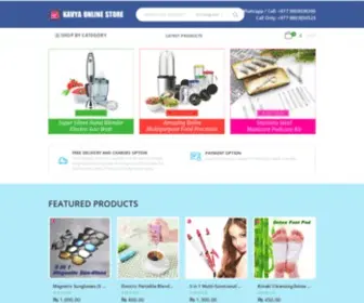 KavyaonlineStore.com(Quality Products) Screenshot