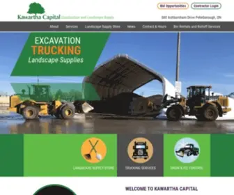 Kawarthacapital.com(Kawartha Capital Construction & Landscape Supply) Screenshot