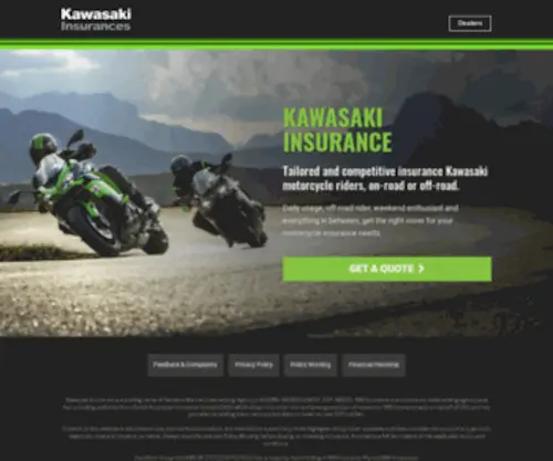 Kawasakiinsurance.co.nz(Kawasaki Insurances) Screenshot