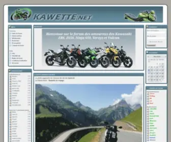 Kawette.net(Le site de référence pour la communauté francophone des passionnés de Kawasaki ER) Screenshot