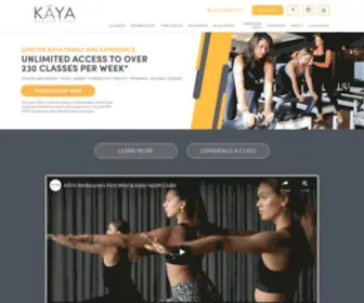 Kayahealthclubs.com.au(Pilates, Yoga & Fitness Classes) Screenshot
